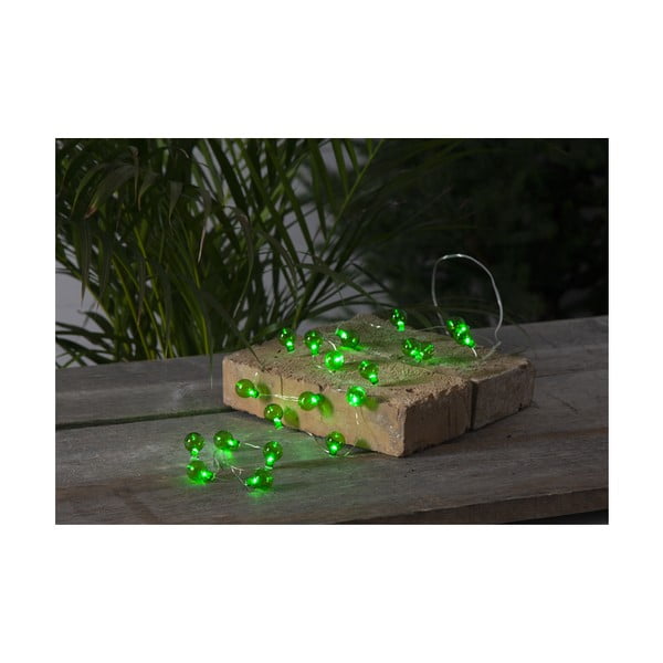 Žalia lauko LED lempučių girlianda Star Trading Bulb, 20 lempučių