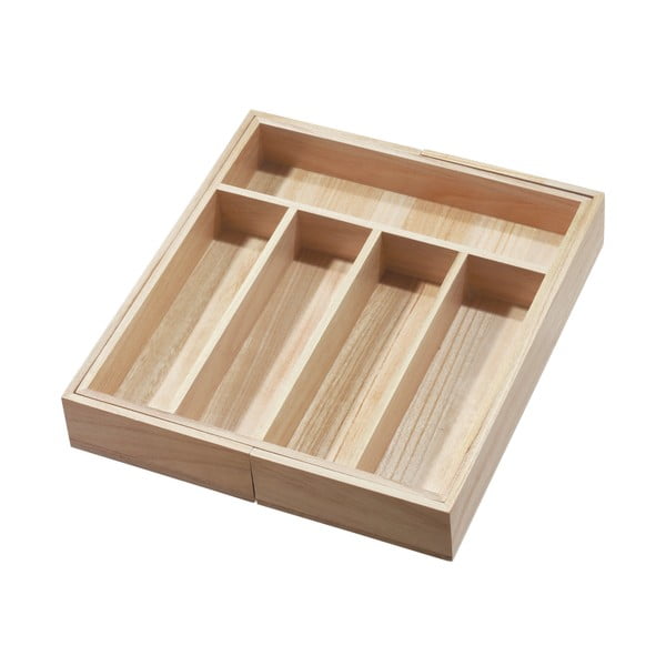 Dėžutė stalo įrankiams iš paulovnijos medienos iDesign Eco