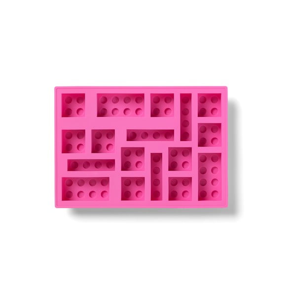 Rožinės spalvos silikoninė ledukų formelė LEGO®