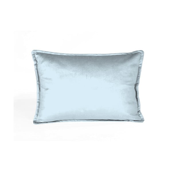 Šviesiai mėlyna aksominė pagalvėlė Velvet Atelier Terciopelo, 50 x 35 cm