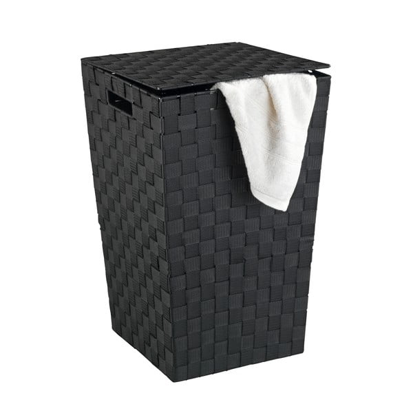 Juodas skalbinių krepšys Wenko Adria, 48 l