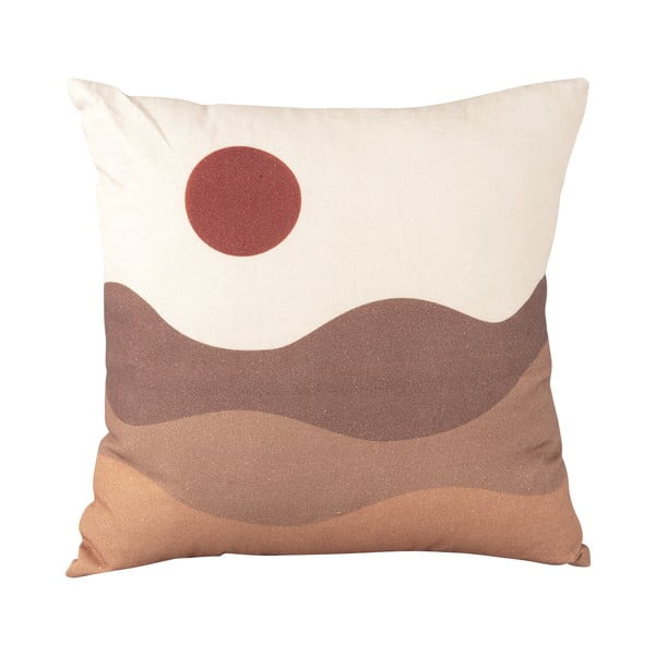Rudos ir smėlio spalvos medvilninė pagalvė PT LIVING Sand Sunset, 45 x 45 cm