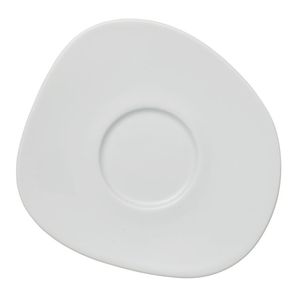 Balta porcelianinė lėkštė Villeroy & Boch Like Organic, 17,5 cm