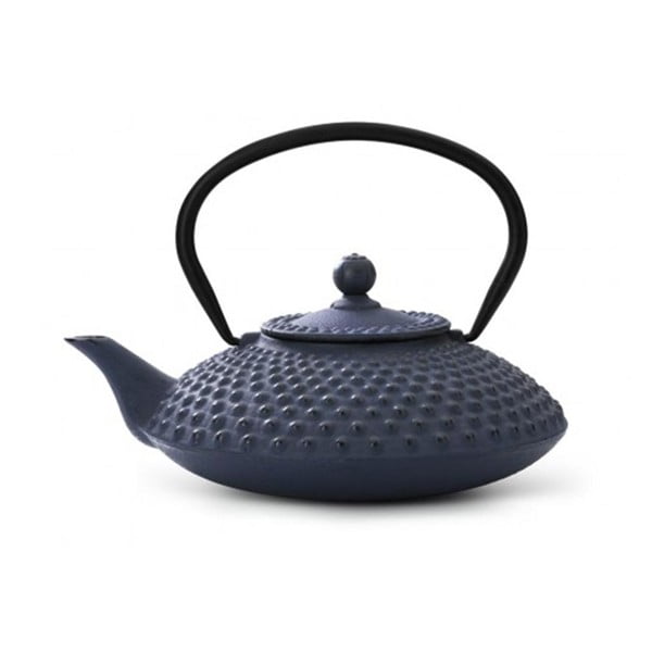 Mėlynas ketaus arbatinukas su sieteliu biriai arbatai Bredemeijer Xilin, 1,25 l