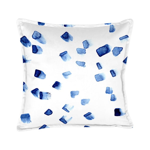 Mėlynai pilka aksominė pagalvėlė Velvet Atelier Mallorca, 45 x 45 cm