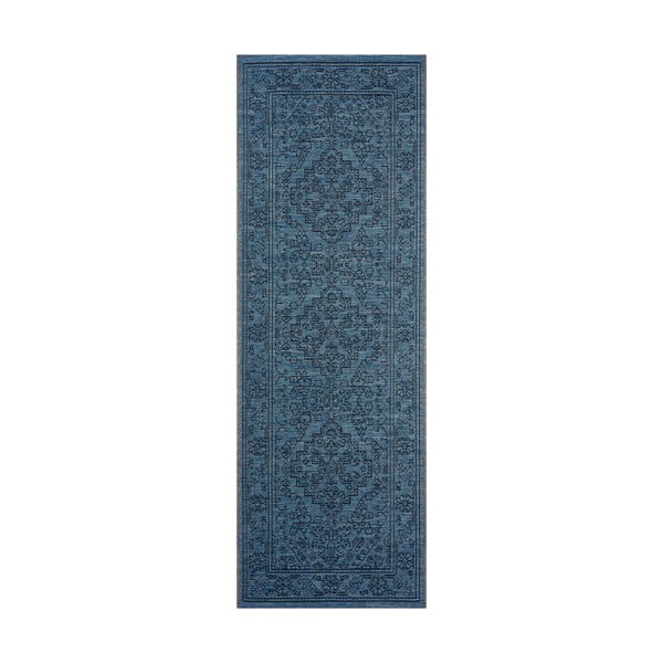 Tamsiai mėlynas lauko kilimas NORTHRUGS Tyros, 70 x 200 cm