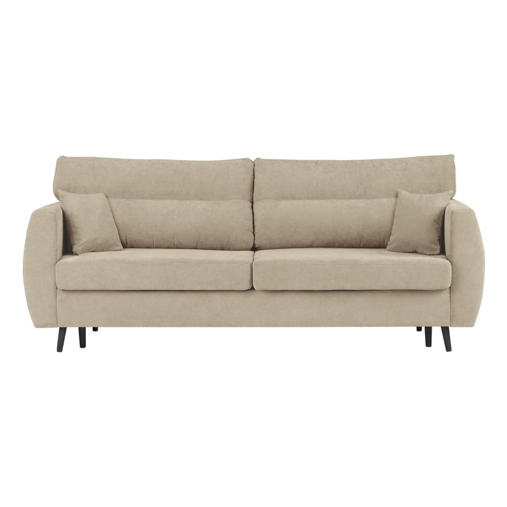 Smėlio spalvos trivietė sofa-lova su saugykla "Cosmopolitan Design Brisbane", 231 x 98 x 95 cm