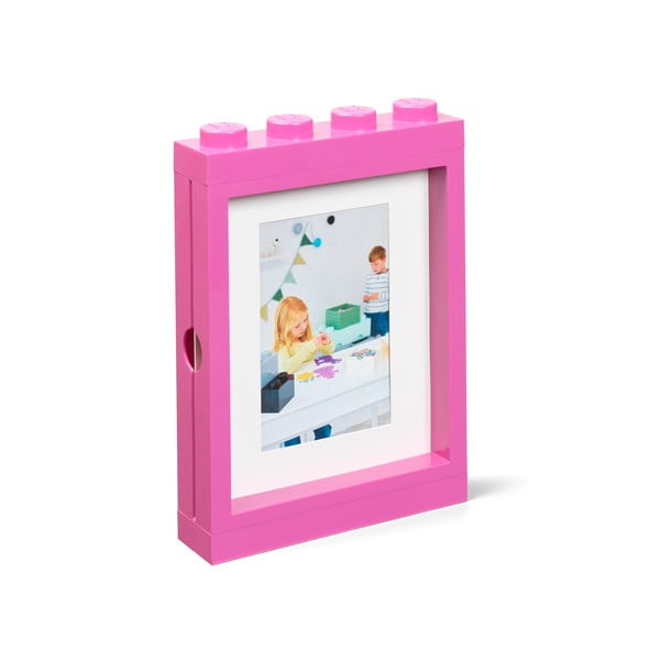 Rožinis nuotraukų rėmelis LEGO®, 19,3 x 4,7 cm