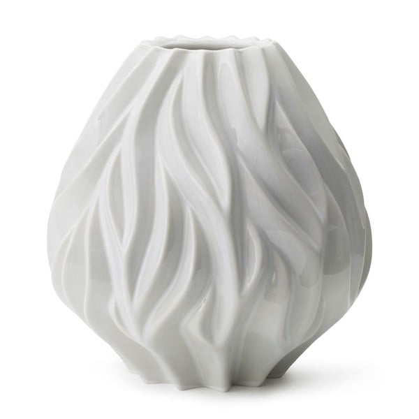 Balta porcelianinė vaza Morsø Flame, aukštis 23 cm
