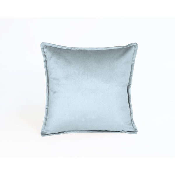 Šviesiai mėlyna aksominė pagalvėlė Velvet Atelier Terciopelo, 45 x 45 cm