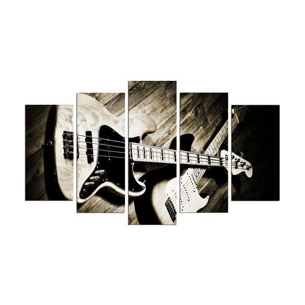 Kelių dalių paveikslas Guitar, 110 x 60 cm