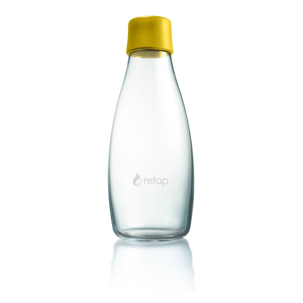 Tamsiai geltonas ReTap stiklinis butelis su neribota garantija, 500 ml