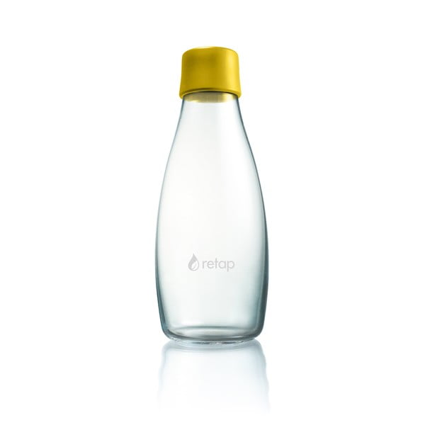Tamsiai geltonas ReTap stiklinis butelis su neribota garantija, 500 ml