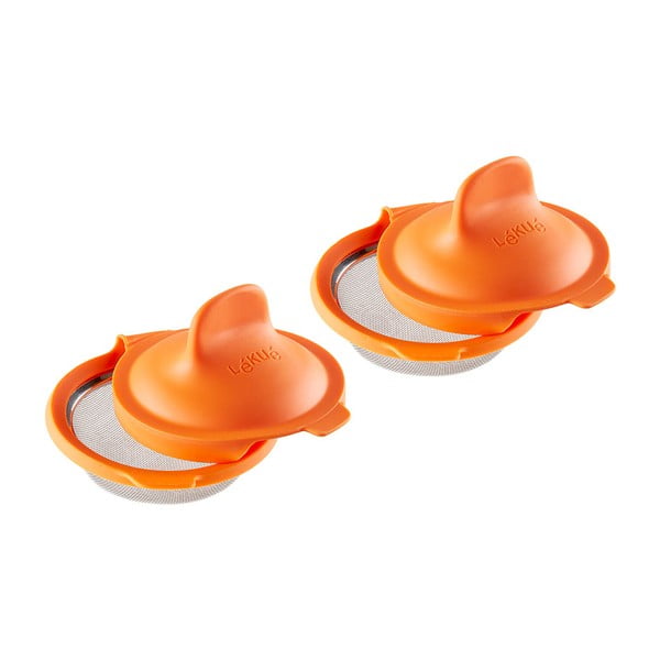 2 oranžinių silikoninių formų rinkinys kiaušiniams Lékué Pouched
