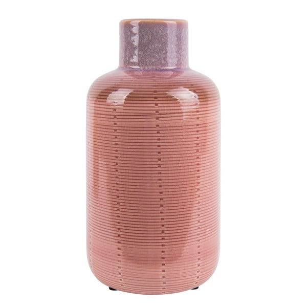 Rožinė keraminė vaza PT LIVING Bottle, aukštis 23 cm