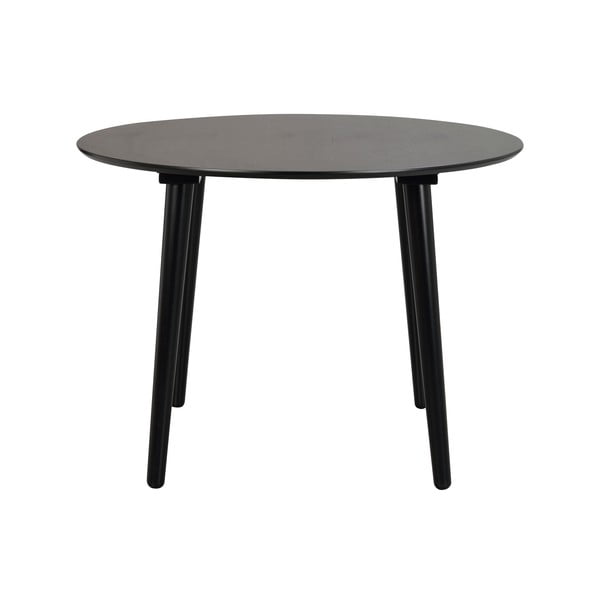 Juodas pietų stalas Rowico Lotta, skersmuo 106 cm