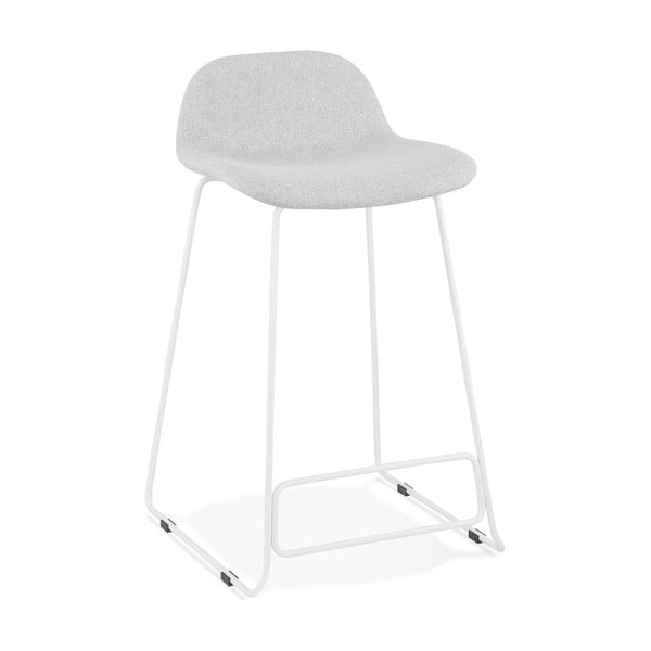 Šviesiai pilka baro kėdė su baltomis kojomis Kokoon Vancouver Mini, sėdynės aukštis 66 cm