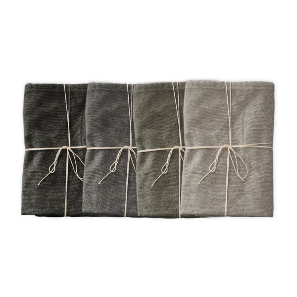 4 lininių servetėlių rinkinys Really Nice Things Cool Grey, 43 x 43 cm