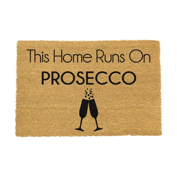 Natūralaus kokoso pluošto kilimėlis Artsy Doormats This Home Runs On Prosecco, 40 x 60 cm