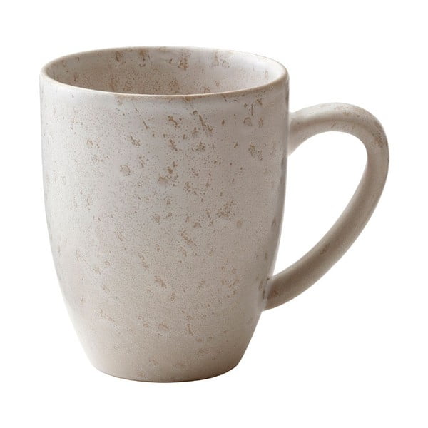 Matinės kreminės spalvos keramikos puodelis su rankena Bitz Basics, 300 ml
