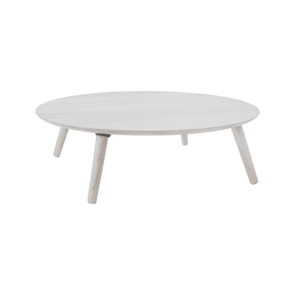 Baltas uosio medienos kavos staliukas Ragaba Contrast Slice, ⌀ 100 cm
