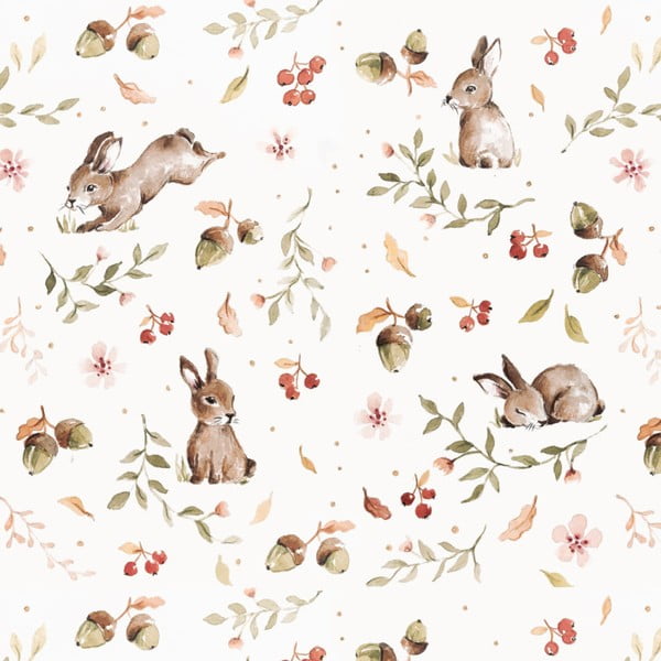 Tapetai Dekornik Happy Rabbits, 50 x 280 cm