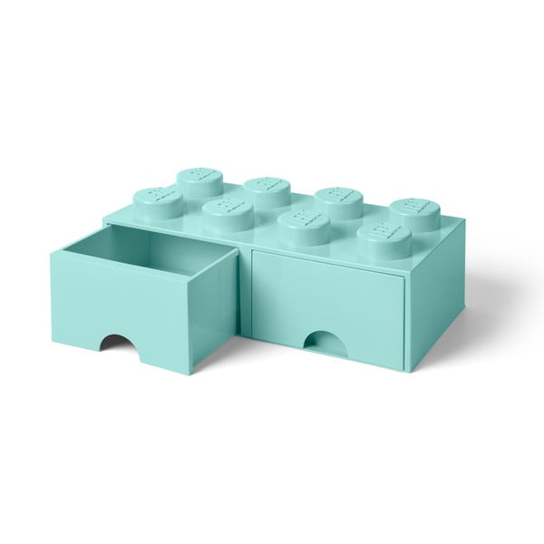 Mėtų žalios spalvos daiktų laikymo dėžutė su dviem stalčiais LEGO®