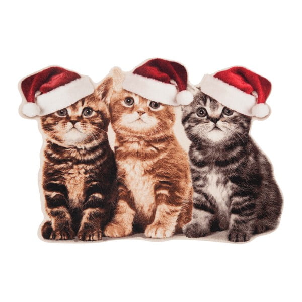 Durų kilimėlis Zala Living Christmas Cats Contour, 45 x 64 cm