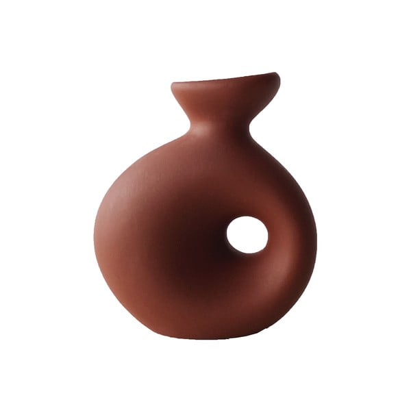 Raudona keramikinė vaza Rulina Delta