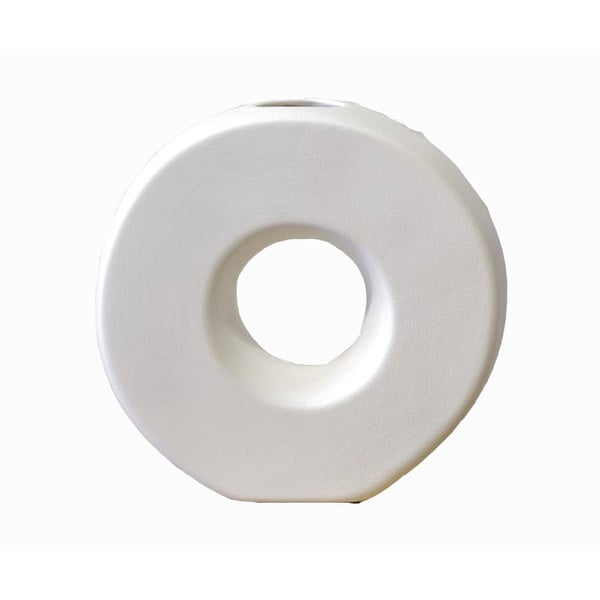 Balta keramikinė vaza Rulina Donut