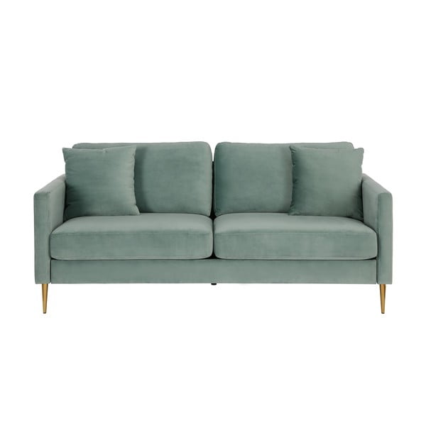 Turkio spalvos sofa su aksominiu paviršiumi CosmoLiving by Cosmopolitan Highland