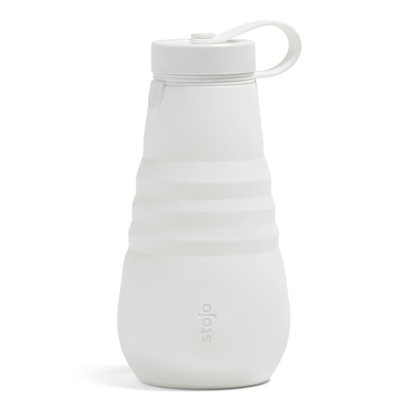 Baltas sulankstomas butelis Stojo Bottle Quartz, 590 ml