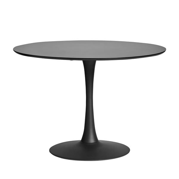 Apvalus juodas valgomojo stalas Marckeric Oda, ⌀ 110 cm