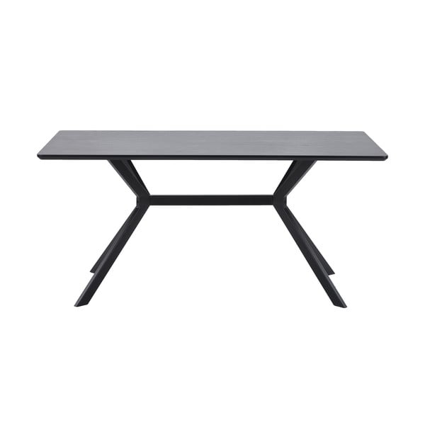 Juodas pietų stalas WOOOD Bruno, 200 x 90 cm
