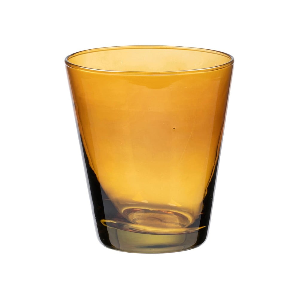 Geltonos spalvos stiklinė vandeniui "Bitz Basics Amber", 300 ml