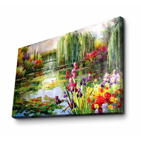 Paveikslas ant drobės Impressionist Garden, 70 x 45 cm