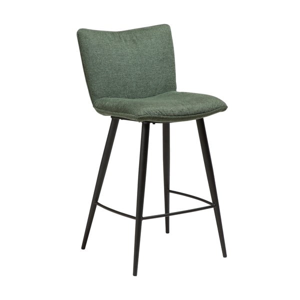 Žalia baro kėdė su plieninėmis kojomis DAN-FORM Join, 93 cm aukščio