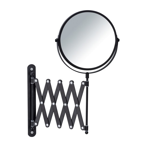 Juodas sieninis kosmetinis veidrodis su teleskopiniu laikikliu Wenko Exclusive