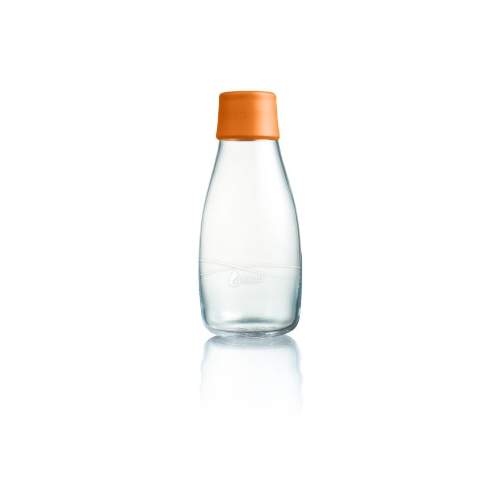 Oranžinis stiklinis buteliukas ReTap, 300 ml