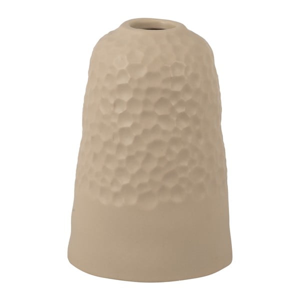Smėlio spalvos keraminė vaza PT LIVING Carve, aukštis 18,5 cm