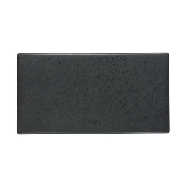 Juodos spalvos akmens masės serviravimo padėklas Bitz Mensa, 30 cm ilgio