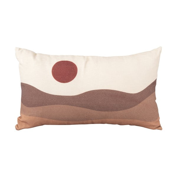 Rudos ir smėlio spalvos medvilninė pagalvė PT LIVING Sand Sunset, 50 x 30 cm