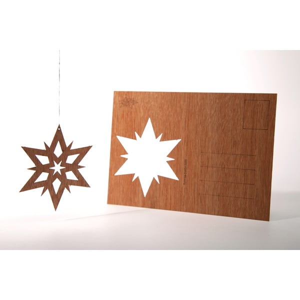 Medinis atvirukas Formes Berlin Double Star, 14,8 x 10,5 cm