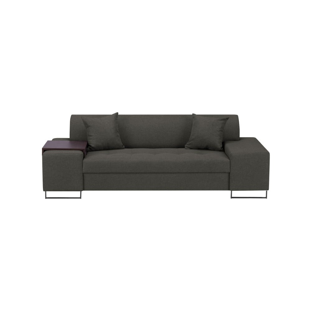 Tamsiai pilka sofa su juodomis kojomis "Cosmopolitan Design Orlando", 220 cm