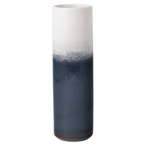 Mėlynos ir baltos spalvos molinė vaza Villeroy & Boch Like Lave, aukštis 25 cm