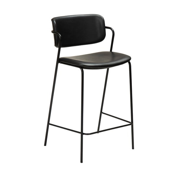Juoda baro kėdė iš dirbtinės odos DAN-FORM Denmark Zed, aukštis 95,5 cm