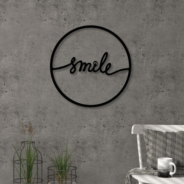 Metalinė sieninė dekoracija Homitis Smile, ⌀ 40 cm