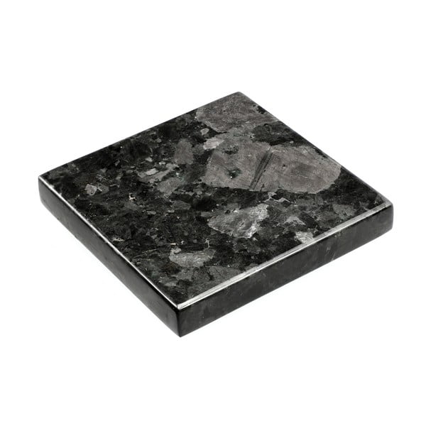 Juodo spalvos granito padėklas RGE Black Crystal, 15 x 15 cm