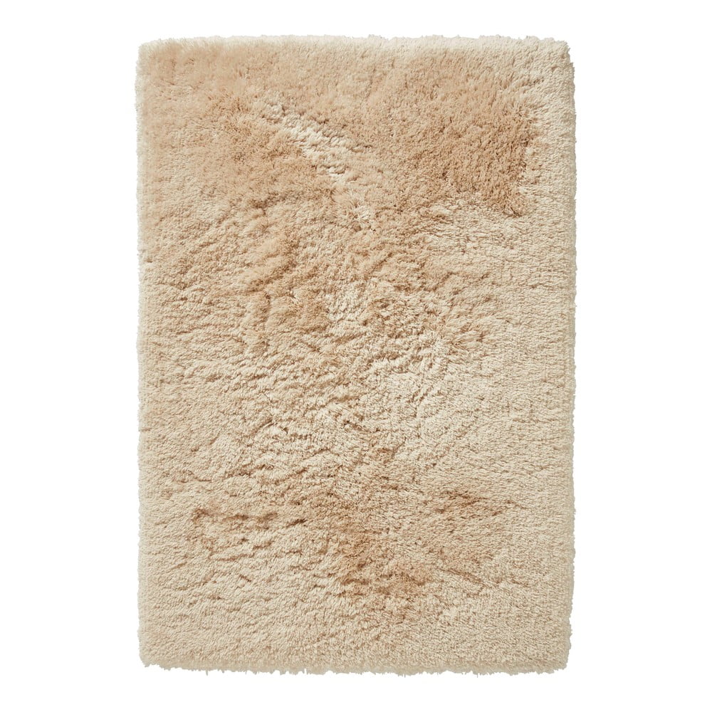 Šviesiai kreminis rankomis siūtas kilimas Think Rugs Polar PL Cream, 120 x 170 cm