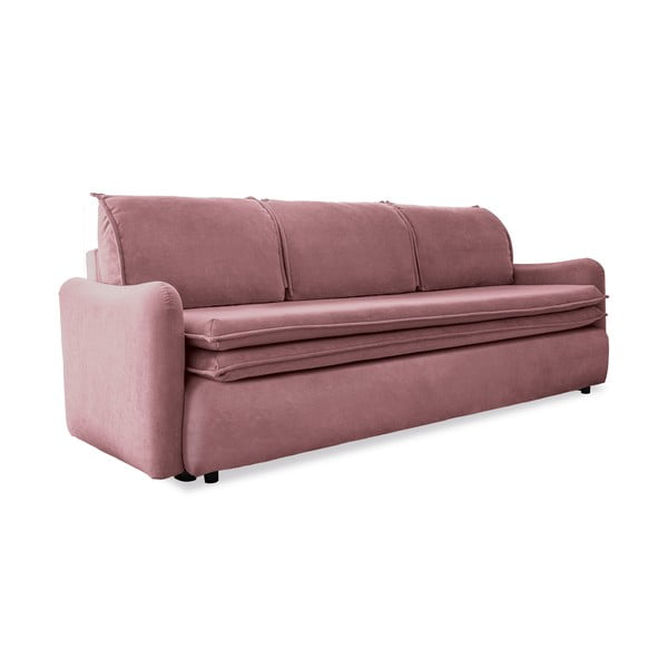 Rožinė aksominė sofa-lova Miuform Tender Eddie